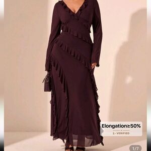 Elegant Dark Purple Maxi Dress